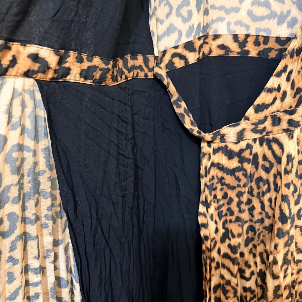 🐆 H&M Leopard Print Wrap Midi Dress – US 10 - Picture 6 of 9